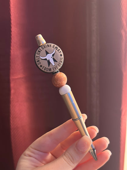 Gold One Drink Away Pen