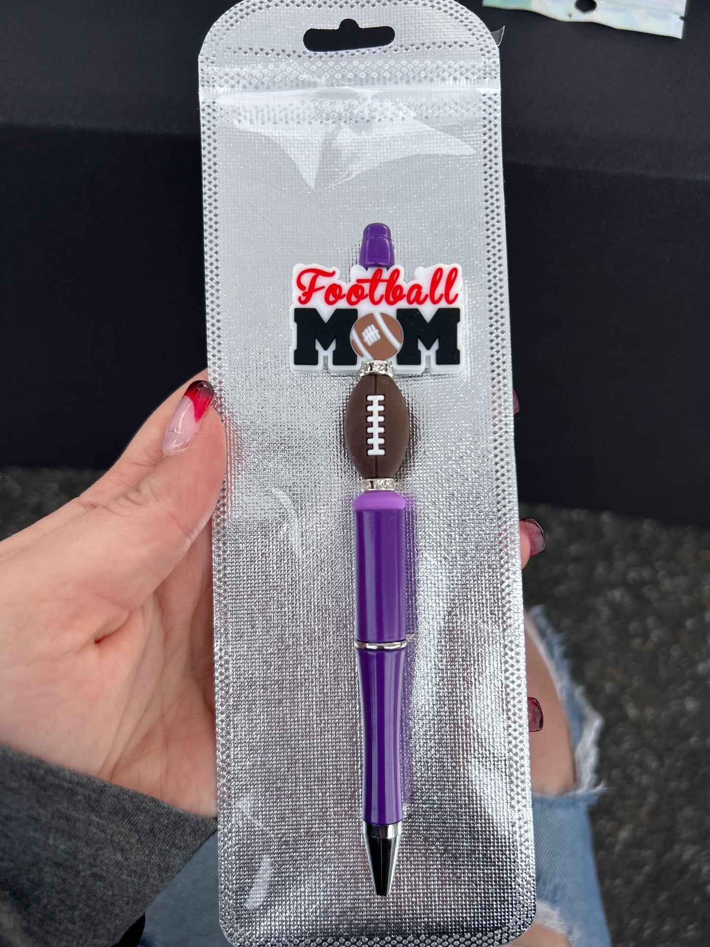 Purple Football Mom Pen
