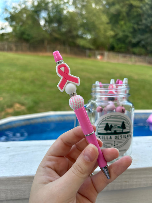 Pink and White Awareness Pen