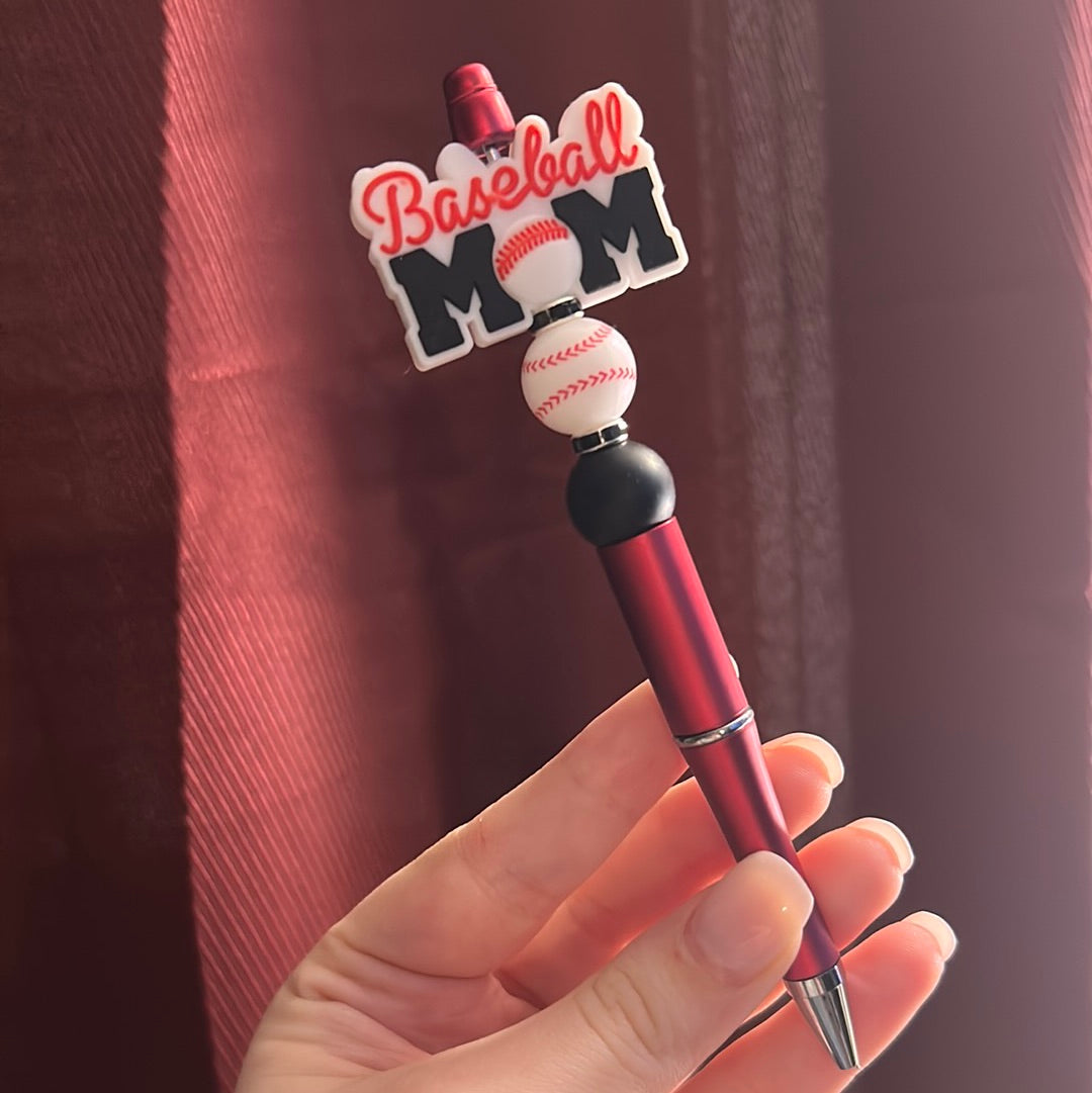 Baseball Mom Red Pen