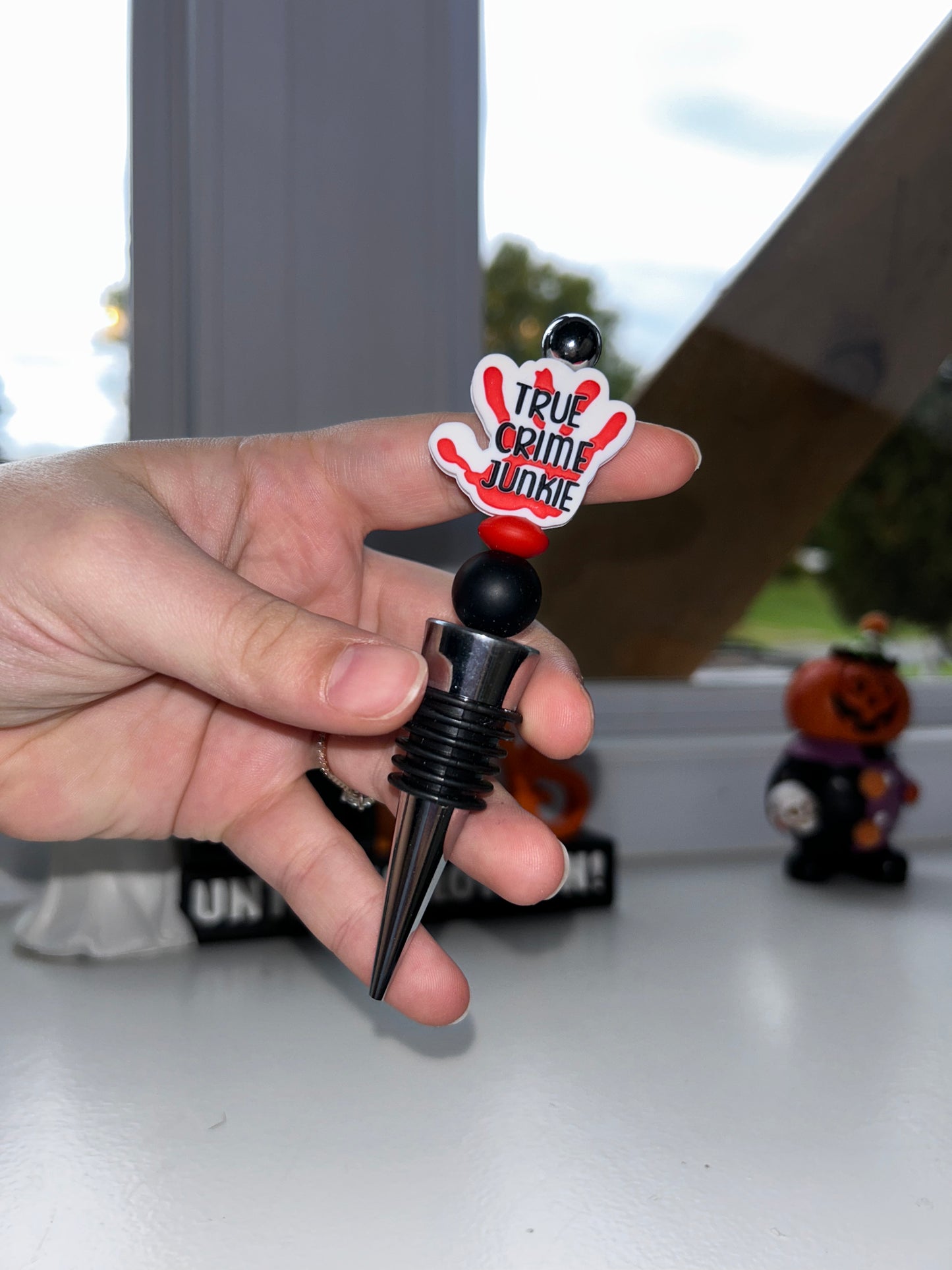 True Crime Junkie Wine Stopper