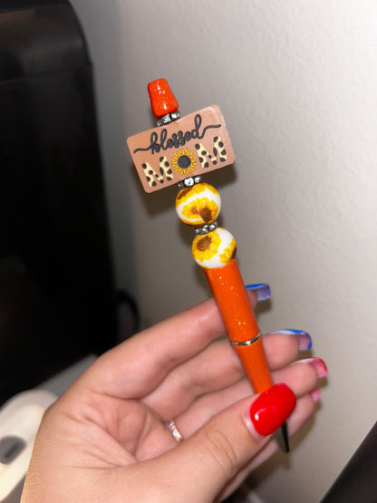 Blessed Mom Sunflower Pen