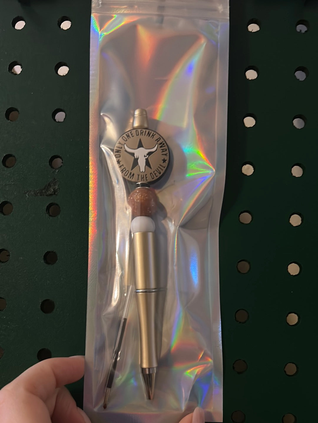 Gold One Drink Away Pen
