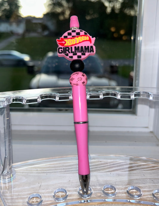 Hot Mess Girl Mama Pink Pen