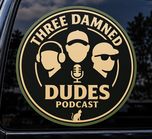 3 damned dudes decal