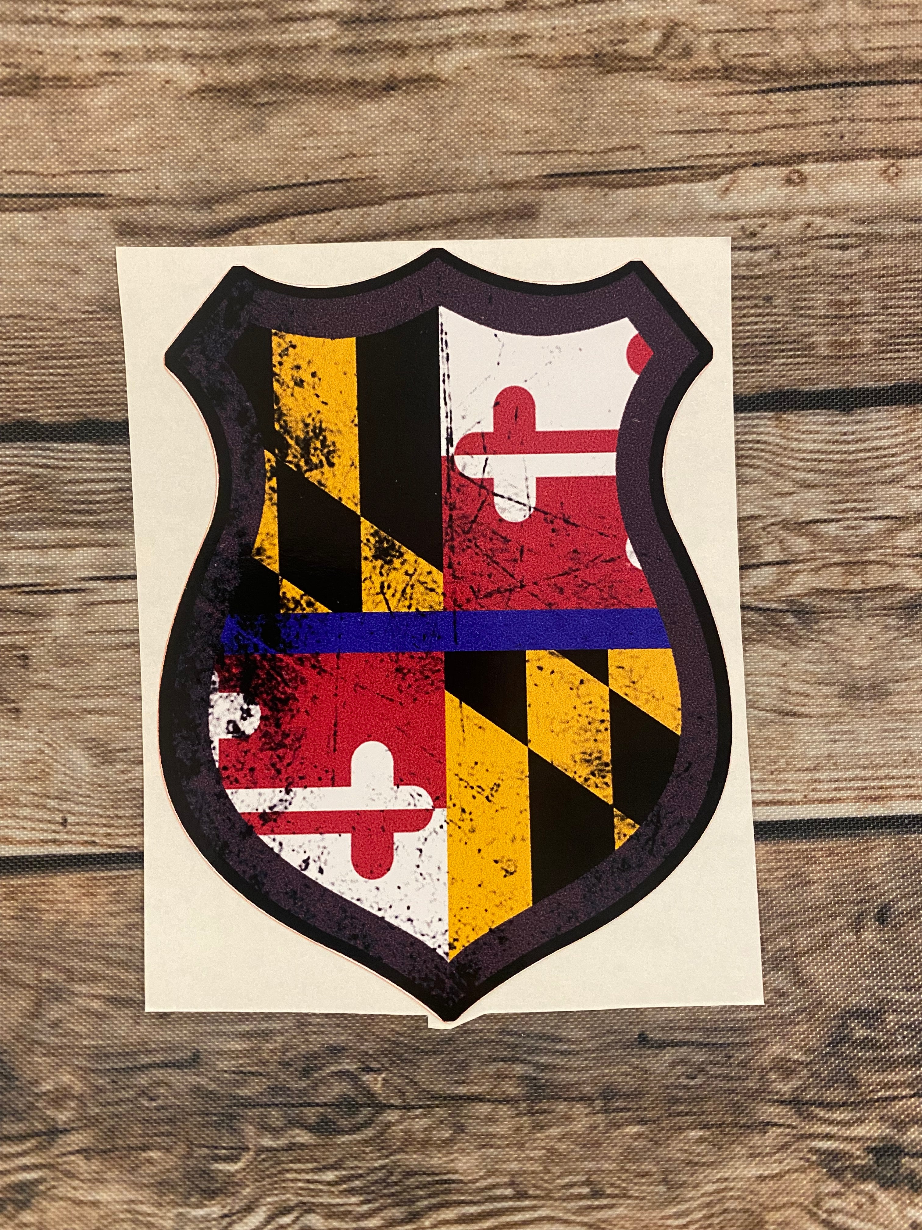 Maryland Police Badge Sticker