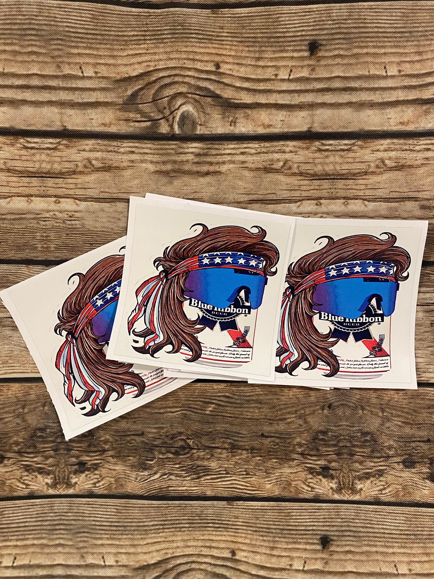 Blue Ribbon Mullet Sticker
