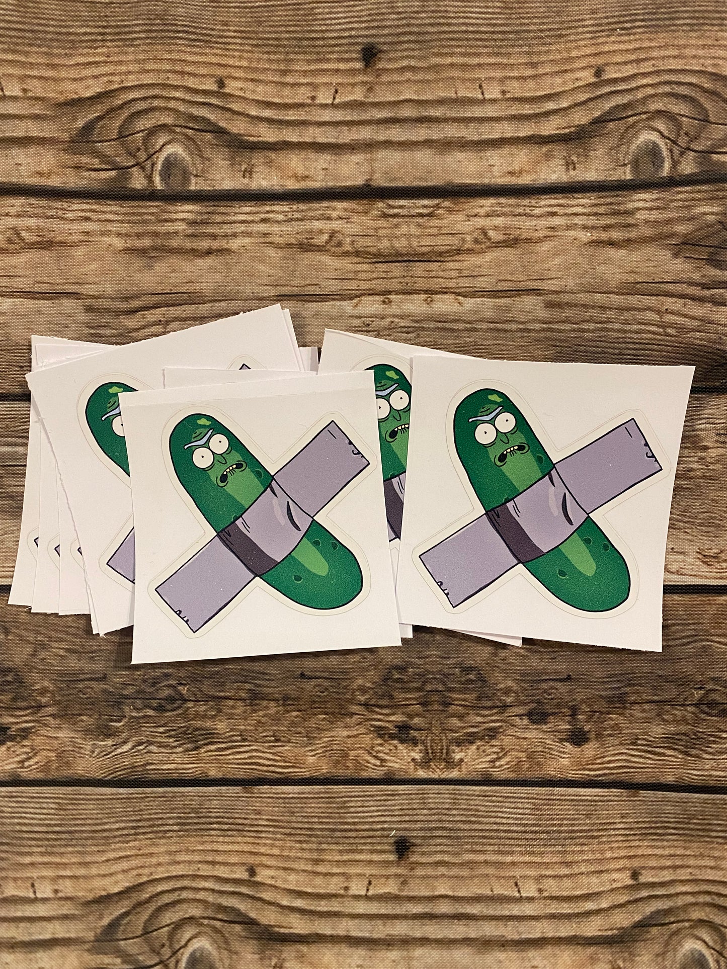 Taped Pickle Rick Sticker