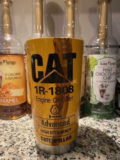 CAT Oil Filter Tumbler