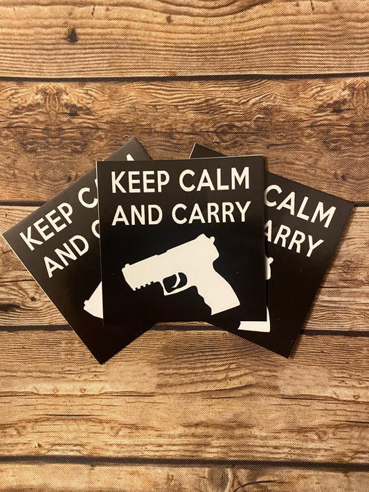 Keep Calm and Carry Sticker