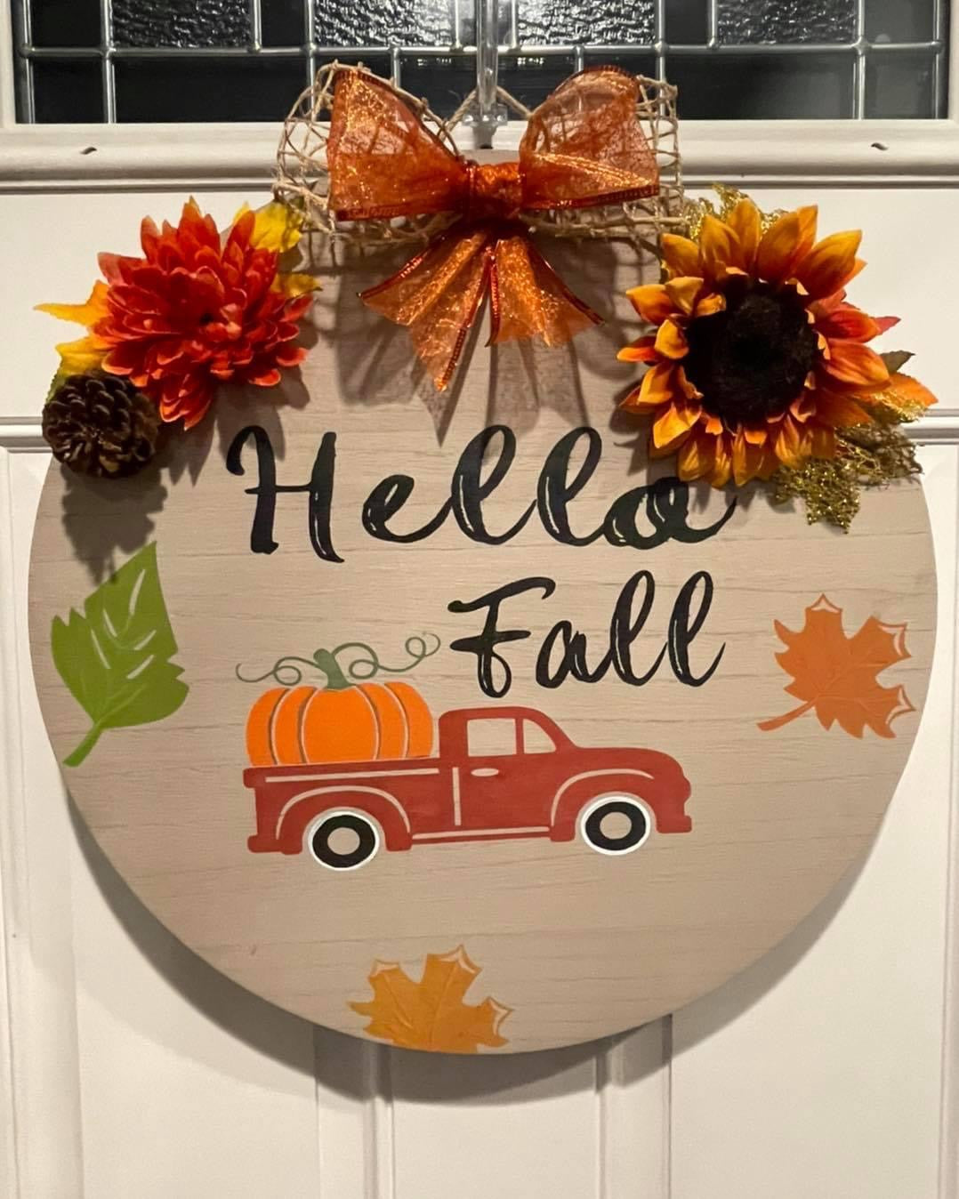 Hello Fall Door Sign