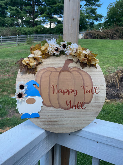 Happy Fall Y’all Door Sign